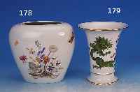 VASE, MEISSEN, 1960, JUBILäUMSMARKE, 2. WAHL, PORZELLAN, H.16 CM, GOLDRäNDER