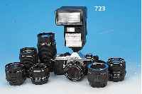UMFANGREICHE PENTAX KAMERAAUSRüSTUNG, MIT PENTAX ME SUPER, 6 OBJEKTIVEN UND ZUBEHöR: PENTAX-M 50MM 1:1.7, PENTAX-M 85MM 1:2, SUPER TAKUMAR ...