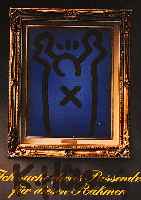KONVOLUT AUS DREI MULTIPLES: 2 X A. R.PENCK, 1 X KEITH HARING, ALLE HAND- SIGNIERT, JE CA. 10 X 15 CM, RüCKSEITIG RESTE ALTER ...