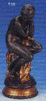 BRONZEFIGUR, SIGN. H. KEST, UM 1900, JUNGE MIT BLUMENSTRAUß, SERPENTINSOCKEL, H. CA. 15.5 CM