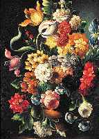 FRANZöSISCHE SCHULE D. 18. JH., PRACHTVOLLESBLUMENSTILLEBEN MIT TULPEN, ROSEN UND LILIEN, ÖL/LWD. (DOUBL.), UNSIGN., 51 X 41 CM, R.