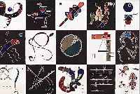 KANDINSKY, WASSILY, ZWEI FARBLITHOGRAPHIEN, DOPPELBLäTTER MIT BUGFALTE AUS DLM; JE CA. 34,5 X 46 CM, PP