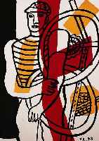 LEGER, FERNAND, ZWEI FARBLITHOGRAPHIEN AUF BüTTEN, ED. GALERIE MAEGHT PARIS, DRUCK BEI MOURLOT PARIS, JE CA. 44 X 46 CM BZW. 51 X 38 CM