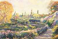 SCHREYER, OSKAR, DRESDENER KüNSTLER, NACHGE-WIESEN UM 1930, HIER: BLICK AUF DRESDEN, ÖL/LWD., SIGN., 50 X 55 CM, R.