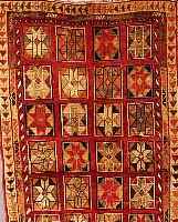 SCHISCHBLOKI,PERSIEN CA.163 X 100 CM. EHZ. 7 FLOR WOLLE ,CA 40 JAHRE.