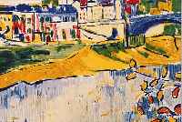 DE VLAMINCK, MAURICE, LE PONT DE CHATON, FARBLITHOGRAPHIE, ED. ANDRE SAURET, DRUCK MOURLOT PARIS 1958, CA. 17 X 20 CM, PP