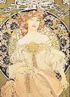MUCHA, ALPHONSE, FARBLITHOGRAPHIE, ED. GALERIE DU CENTRE, MOURLOT PARIS 1986, VON JIRI MUCHA HANDSIGN., BEZ.: H.C., CA. 51,5 X 38,5 CM