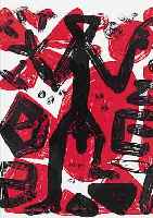 PENCK, A.R., FARBSIEBDRUCK, HANDSIGN., NUM. 30/50, CA. 22 X 17,5 CM, PP, U.GL., R.
