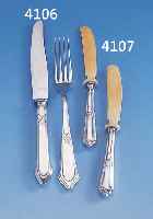 6 BUTTERMESSER MIT ELFENBEINKLINGEN, 925ER SILBER, ROKOKOSTIL, WOHL DEUTSCH UM 1900, GRIFFE GEFüLLT, SAMMELW.