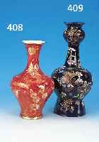 VASE, FRANKREICH, UM 1900, STEINGUT, H. CA. 40 CM, BUNT BEMALT