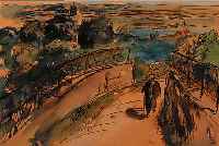DILL, OTTO, 1884 NEUSTADT-1957 BAD DüRKHEIM, LANDSCHAFT IN DER PFALZ, AQUARELL AUF PAPIER, RE. U. HANDSIGNIERT, CA. 24,5 X 32,5 CM, PAPIER ...