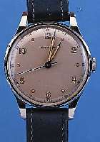 LONGINES HERRENARMBANDUHR, REF.-NR. 23314/76, SCHWEIZ UM 1946, EDELST., BODEN U. GLASR. GEDR., SCHöNER ORIG.-ZUSTAND, BLATT VERS., L. ...