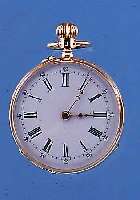 DAMENTASCHENUHR LEPINE, SCHWEIZ/DEUTSCHLAND UM 1900, GG 585/000, PERF. EMAILBL., ORIG.- ZEIGER, RüCKS. SCHMUCKGRAV. U. EMAILL. BLüTEN ERKENNB., ...