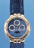 MAURICE LACROIX HERRENARMBANDUHR, MODELL VOLLKALENDER, , SCHWEIZ UM 1997, METALL HARTVERG., HIGH-TECH-QUARTZWERK M. MODERNER TAG U. ...