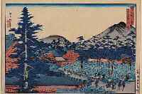 HIROSHIGE, ANDO, 1797-1838, JAPANISCHER FARBHOLZSCHNITT, CA. 15,5 X 22,5 CM, PP, U.GL.R.
