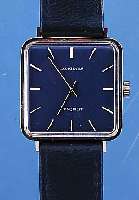 LONGINES HERRENARMBANDUHR CONQUEST, SCHWEIZ UM 1972, EDELST. CARREE-ARRONDE-GEH., BODEN GEDR., UNGETR. LAGERW., ORIG.-LEDERB. M. STIFTSCHL., ...