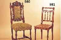VIER STüHLE, GRüNDERZEIT, UM 1890, NUßBAUM GEDRECHSELT, SITZFLäCHE GEFLOCHTEN, H./SH.: 133/49 CM, LEICHTE ALTERSSPUREN
