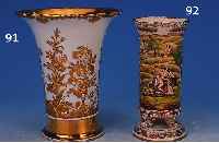 VASE, VOLKSTEDT, 19. JH., PORZELLAN, TEIL- RELIEFIERTER DEKOR IM CAPPO DI MONTE-STIL, FEINE BUNTE BEMALUNG, ALLEGORISCHE SZENEN IN LANDSCHAFT, ...