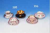7 MOKKATASSEN MIT UNTERTASSEN, DEUTSCH, VERSCH. MARKEN, 30-60ER JAHRE, PORZELLAN, H. 5 CM, U.A. THOMAS, HUTSCHEN- REUTHER, ...