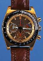 TISSOT ARMBANDCHRONOGRAPH PR516, REF.-NR. 40528-2X, SCHWEIZ UM 1965, METALL HARTVERG., EDELST.-BODEN GESCHR., PULSATIONSSKALA AUF LüNETTE, ...