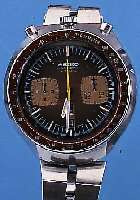 SEIKO ARMBANDCHRONOGRAPH AUTOMATIK, REF.- NR. 643793, JAPAN UM 1970, EDELST. MASSIV, EDELST.-BAND, BODEN GESCHR., TAG U. DATUM, 30-MIN.- U. ...