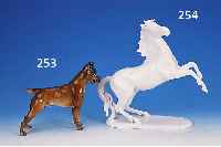 PORZELLANFIGUR, ROSENTHAL, SIGN. MEISEL, AUFSTEIGENDES PFERD, H. CA. 33 CM