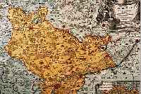 KONVOLUT VON 7 BLATT ULM, 1.) ALTKOLOR. KUPFERSTICHK. V. HOMANN, CA. 1720, NOVA ET ACCURATA TERRITORII ULMENSIS, OBEN RE. GR. KARTUSCHE ...
