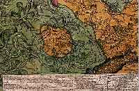 ALTKOLOR. KUPFERSTICHK. V. HOMANN ERBEN, 1735 HUNSRüCK: EIN TEIL DES HUNDRUCKS M. D. ANGRAENZENDEN MAYNZ U. TRIERISCHEN LAENDERN INIV ...