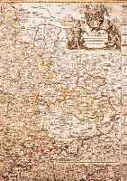 ALTKOLOR. KUPFERSTICHK. V. HOMANN, CA. 1740,DUCATUS WURTEMBERGENCI CUM LOCIS LIMITANEIS, UPOTE MAXIMA PARTE CIRCULI SUEVICI..., MIT GR. ...