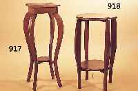 ZWEI BLUMENSäULEN, DEUTSCH, UM 1920-30, EICHE MASSIV UND FURNIERT, H. CA. 81 BZW. 71 CM