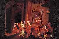 UNBEK. KüNSTLER DES 17./18. JH. ZWEI GEGEN- STüCKE, DETAILREICHE DARSTELLUNGEN AUS DEM LEBEN DES APOSTEL PETRUS, (DOUBL./REST./ BESCH.), ...