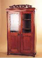 VITRINE, ÖSTERREICH, UM 1860, KIRSCHBAUM MASSIV, 178 X 105 X 44 CM, ZERLEGBAR, OHNE SCHLüSSEL, ...