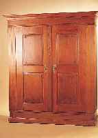 SCHRANK, DEUTSCH, UM 1820, EICHE MASSIV, KASSETTIERT, LEICHT ALTERS- SCHäDEN, OHNE SCHLüSSEL, 191 X 165 X 57 CM INNENBODEN ...