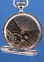LEHMANNS PATENT HERRENTASCHENUHR LEPINE, REF.-NR. 3100/61858, SCHWEIZ/DEUTSCHLAND UM 1865, SILBER, BODEN SYM. GUILL., FRüHER KRO- NENAUFZUG, ...