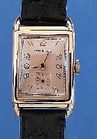 LONGINES HERRENARMBANDUHR, REF.-NR. 2052034,SCHWEIZ/USA UM 1949, GG 585/000, BODEN GEDR., IN SICH GEW., BET. BANDANST., BLATT REST., FORMANKERW., ...