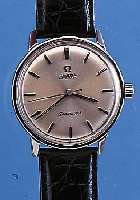 OMEGA HERRENARMBANDUHR SEAMASTER, REF.-NR. 165/001, SCHWEIZ UM 1963, EDELST., VERS. BLATT, ZENTRALROTOR, 24 ST., KAL. 552, 4- SCHENKL. ...