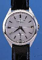 JAEGER LE COULTRE HERRENARMBANDUHR, REF.-NR.719377, SCHWEIZ UM 1952, EDELST., BODEN GE- SCHR., BLATT REST., DATUM, SOGEN. HAMMERAUTO- MATIK, KAL. ...