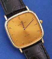 UNIVERSAL GENEVE HERRENARMBANDUHR QUARTZ, REF.-NR. 433/113, SCHWEIZ UM 1988, GG 750/000,FL. GESAMTAUSF., HIGH-TECH-QUARTZWERK, BODEN 6-FACH ...