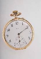 INVAR HERRENTASCHENUHR LEPINE, REF.-NR. 246312, SCHWEIZ UM 1914, ROSE-G. 585/000, BODEN SYM. GUILL., MONOGR.-SPIEGEL FREI, PER- F. EMAILBL. ...