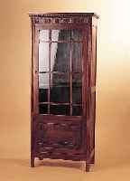VITRINE, FRANKREICH, UM 1900, EICHE MASSIV L. GEBRAUCHSSPUREN, MAß AUF ANFRAGE