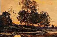 KöHRER, MüNCHEN, ÖL/HOLZ, LANDSCHAFTSDARSTELLUNG, SIGNIERT, 30 X 40 CM RAHMEN
