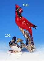 PORZELLANFIGUR, ROSENTHAL, 1940, ENTE, SIGN. HIMMELSTOSS, SEHR SCHöNE BUNTE BEMALUNG,H. CA. 7 CM