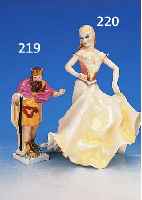 PORZELLANFIGUR, KPM, UM 1835, BUNTE BEMALUNG, AM SOCKEL BEZ. RADAMANTUS, 1 ARM FEHLT, STOCK U. HAND BEST., GOLDSTAF- FAGE, H. CA. ...