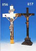 KRUZIFIX, FRANKREICH, UM 1900, BRONZE, VER- SILBERTER CHRISTUSKORPUS, GESAMTH. CA. 48 CM, MIN. ALTERSSP.