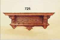 WANDREGAL, GRüNDERZEIT, UM 1880/90, EICHE MASSIV, REICH VERZIERT, CA. 27 X 82 CM, LEICHTE ALTERSSPUREN