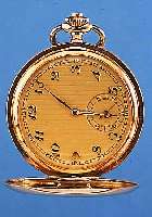 HERRENTASCHENUHR SAVONETTE, REF.-NR. 239067/40, SCHWEIZ UM 1924, GG 585/000, FüR DEN DTSCH. MARKT, BEIDE SCHALEN SYM. GUILL., MONO-GRAMSPIEGEL ...