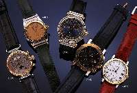 LANCIA ARMBANDCHRONOGRAPH, SCHWEIZ UM 1994, METALL TEILW. RHOD., TEILW. HARTVERG., STIL- TYP. 30ER JAHRE, RAND KANNELIERT, VERS. ...