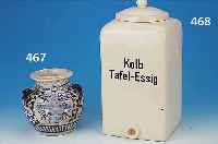VORRATSGEFäß FüR TAFELESSIG, DEUTSCH, 30ER JAHRE, FEINSTEINZEUG, H. 53 CM