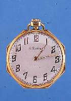 MEDANA HERRENTASCHENUHR LEPINE, SCHWEIZ UM 1925, METALL VERG., GEH.-BODEN M. PERLMUTTEIN-L., VERS. BLATT, VERG. ZEIGER, VERS. ZYLINDER-W. IM 2/3 ...