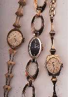 KONVOLUT: 4 DUGENA DAMENARMBANDUHREN, ALLE 835ER SILBER INCL. BäNDER, UNGETR. LAGERW., NACH GESCHäFTSAUFL., GEFERT. UM 1970, ALLE VERSCH. ...